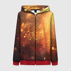 Женская толстовка на молнии Золотая блестящая текстура