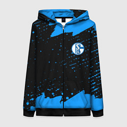 Женская толстовка на молнии Schalke 04 fc blue color