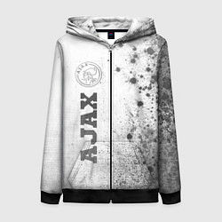 Женская толстовка на молнии Ajax - white gradient по-вертикали