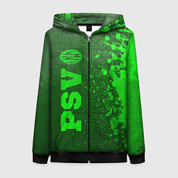 Женская толстовка на молнии PSV - green gradient по-вертикали
