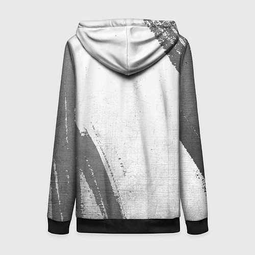 Женская толстовка на молнии Leicester City - white gradient вертикально / 3D-Черный – фото 2