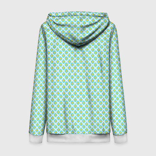 Женская толстовка на молнии Ikat ogee - этнический узор / 3D-Белый – фото 2