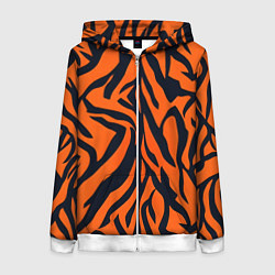 Женская толстовка на молнии Расцветка тигра