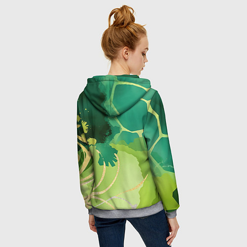 Женская толстовка на молнии Вдохновленный природой / 3D-Меланж – фото 4