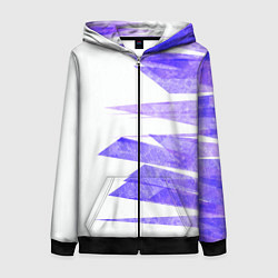 Толстовка на молнии женская Color white purple, цвет: 3D-черный