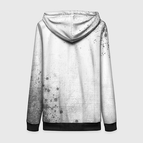 Женская толстовка на молнии PSG - white gradient вертикально / 3D-Черный – фото 2