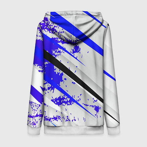 Женская толстовка на молнии Color white blue / 3D-Белый – фото 2