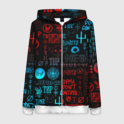 Женская толстовка на молнии Twenty one pilots rock pattern