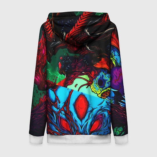Женская толстовка на молнии Monster energy hyperbeast / 3D-Белый – фото 2