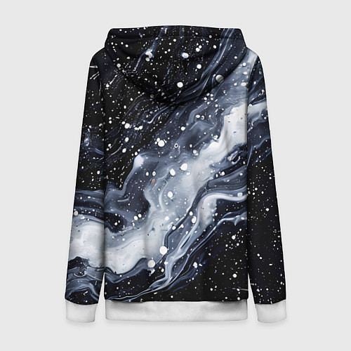Женская толстовка на молнии Млечный путь в космоссе / 3D-Белый – фото 2