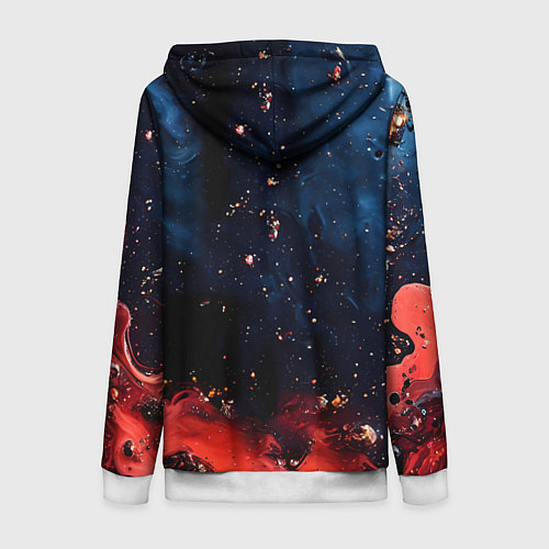 Женская толстовка на молнии Багровый туман / 3D-Белый – фото 2