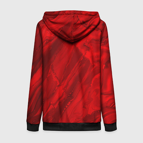 Женская толстовка на молнии Красный камень абстракция / 3D-Черный – фото 2