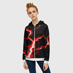 Толстовка на молнии женская The rift, цвет: 3D-белый — фото 2