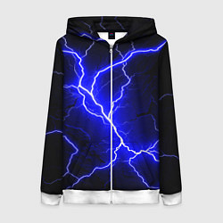 Женская толстовка на молнии Color blue black