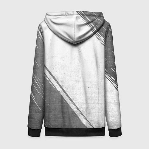 Женская толстовка на молнии Lazio - white gradient вертикально / 3D-Черный – фото 2