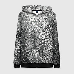 Толстовка на молнии женская Чёрно-белый абстрактная текстура, цвет: 3D-черный