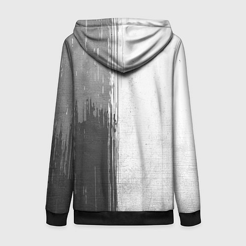 Женская толстовка на молнии Placebo - white gradient по-вертикали / 3D-Черный – фото 2