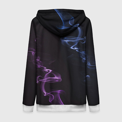 Женская толстовка на молнии Color black blue pink / 3D-Белый – фото 2