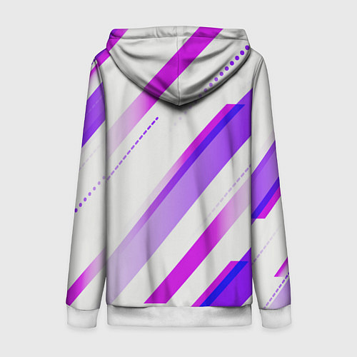 Женская толстовка на молнии Color white pink / 3D-Белый – фото 2