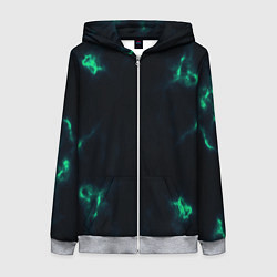 Толстовка на молнии женская The color is turquoise, цвет: 3D-меланж