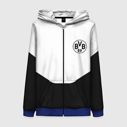 Толстовка на молнии женская Borussia geometry, цвет: 3D-синий