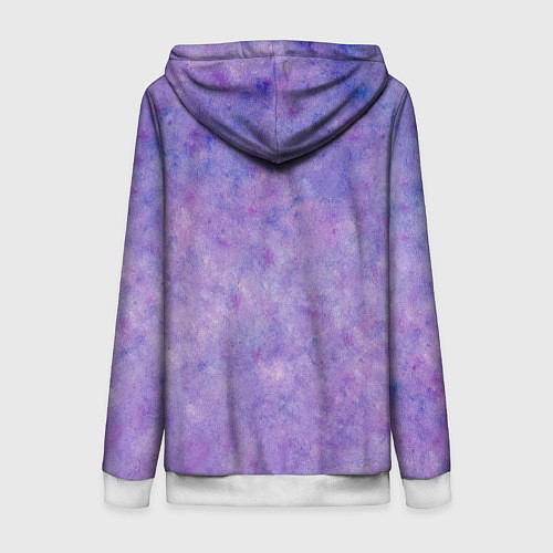 Женская толстовка на молнии Фиолетовый свет фонаря / 3D-Белый – фото 2