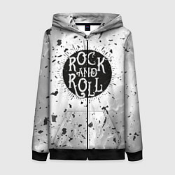 Женская толстовка на молнии Рок энд ролл