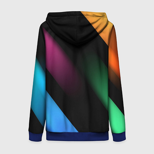 Женская толстовка на молнии Multicoloured / 3D-Синий – фото 2
