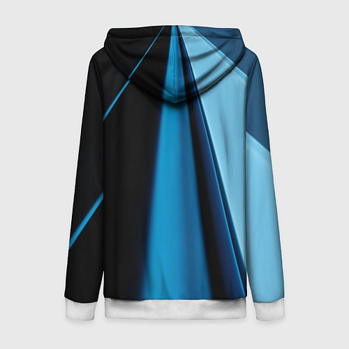 Женская толстовка на молнии Black blue / 3D-Белый – фото 2