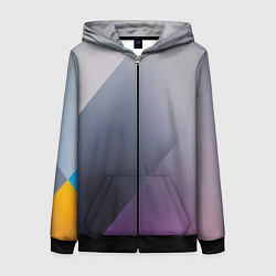 Женская толстовка на молнии Color grey with stripes