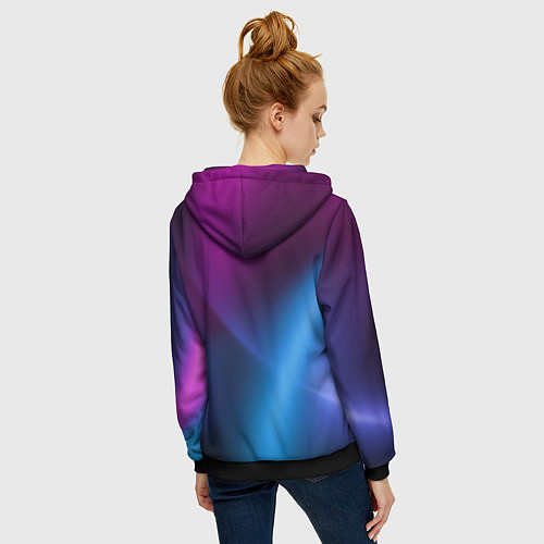 Женская толстовка на молнии Multicoloured / 3D-Черный – фото 4