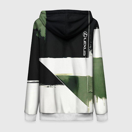 Женская толстовка на молнии Lexus логотип / 3D-Белый – фото 2