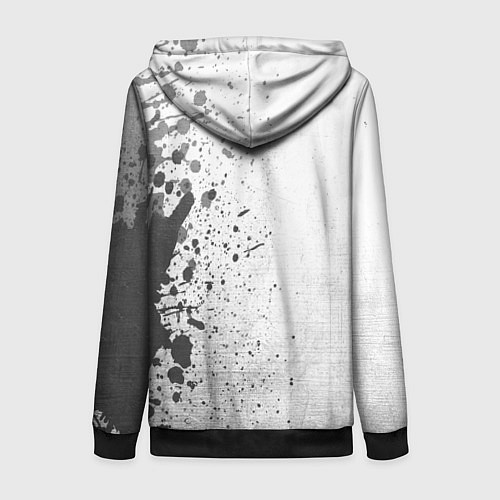 Женская толстовка на молнии Король и Шут - white gradient по-вертикали / 3D-Черный – фото 2