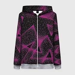 Женская толстовка на молнии The triangle is pink