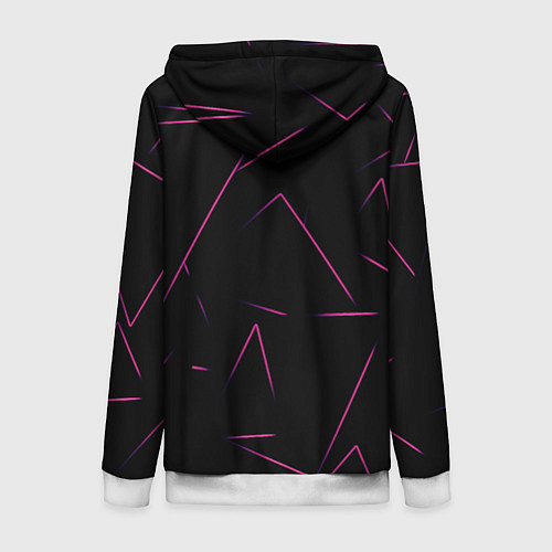Женская толстовка на молнии Color pink line / 3D-Белый – фото 2