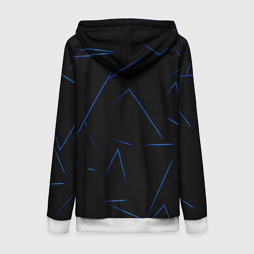 Женская толстовка на молнии Color blue line / 3D-Белый – фото 2