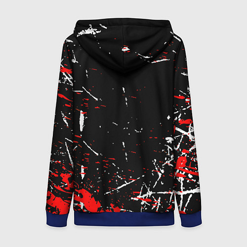Женская толстовка на молнии Арсенал штрихи красок / 3D-Синий – фото 2