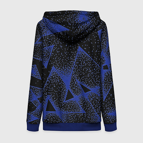 Женская толстовка на молнии Triangles with dots / 3D-Синий – фото 2