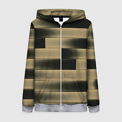 Толстовка на молнии женская Color yellow square, цвет: 3D-меланж