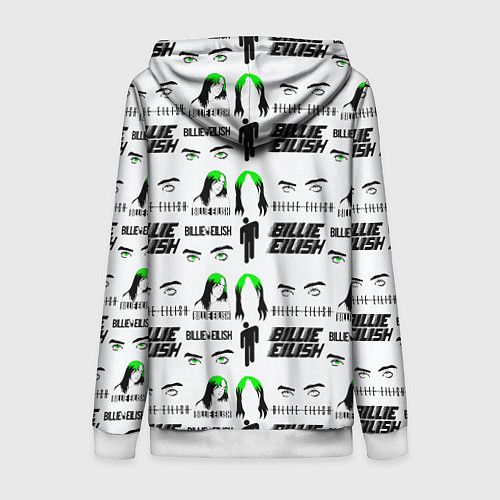 Женская толстовка на молнии Billie Eilish singer / 3D-Белый – фото 2