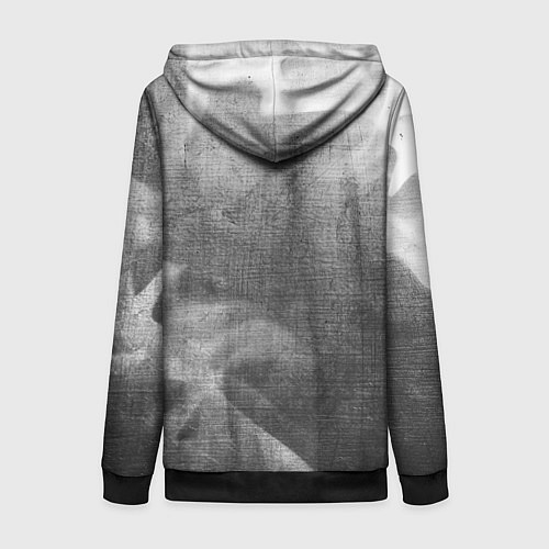Женская толстовка на молнии Mass Effect - grey gradient вертикально / 3D-Черный – фото 2