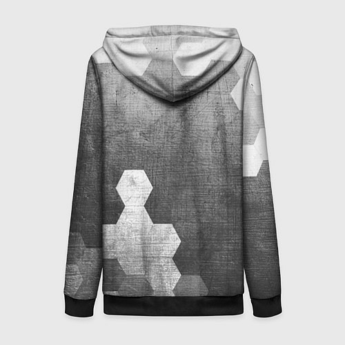 Женская толстовка на молнии Fiat - grey gradient вертикально / 3D-Черный – фото 2