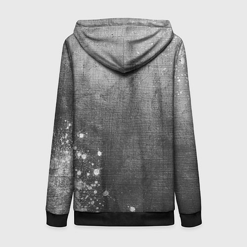Женская толстовка на молнии Final Fantasy - grey gradient вертикально / 3D-Черный – фото 2