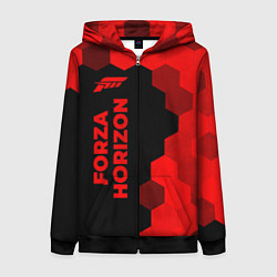 Женская толстовка на молнии Forza Horizon - red gradient по-вертикали