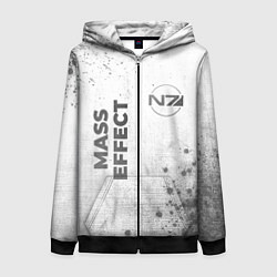 Женская толстовка на молнии Mass Effect - white gradient вертикально