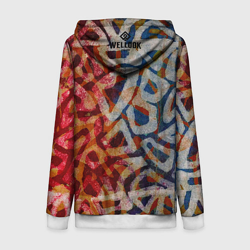 Женская толстовка на молнии Acra Batik / 3D-Белый – фото 2