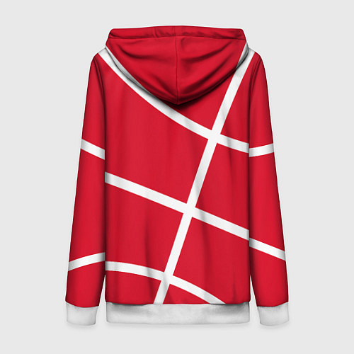 Женская толстовка на молнии Atlanta Hawks NBA team / 3D-Белый – фото 2