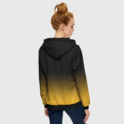 Женская толстовка на молнии Бостон Брюинз - градиент / 3D-Черный – фото 4