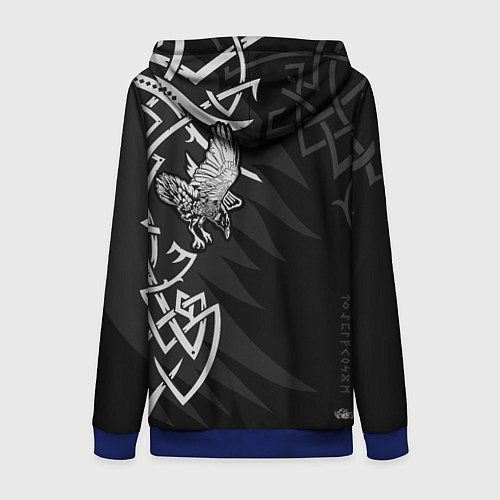 Женская толстовка на молнии Верные спутники Одина / 3D-Синий – фото 2
