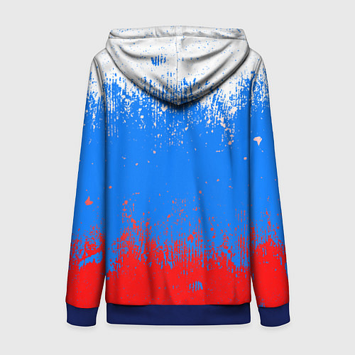 Женская толстовка на молнии Патриот - флаг / 3D-Синий – фото 2
